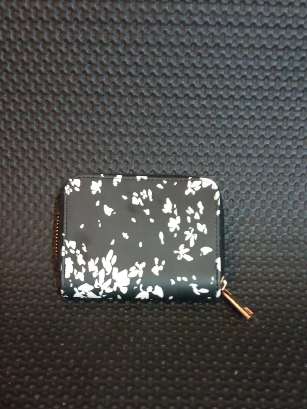 a new day Black Wallet with Gold Zipper Accents